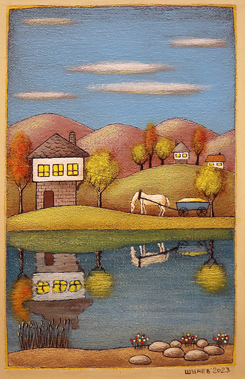 <p>Петдесетата самостоятелна изложба на художника наивист - Владимир Шунев</p>