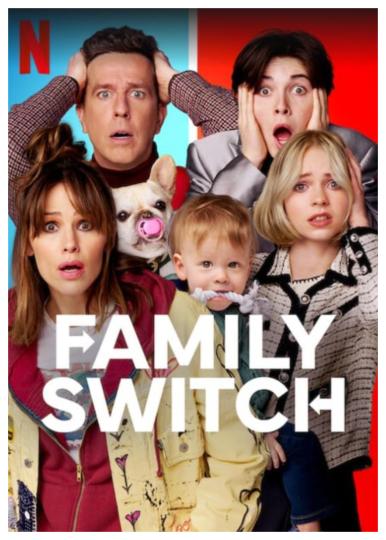 <p>&bdquo;<b>Family Switch&ldquo;</b></p>

<p>Ако харесвате филми като &bdquo;Шантав петък&ldquo;, тук може да се насладите на познатия сюжет с коледен привкус. Семейство изпада в ужас и хаос дни преди Коледа, когато рядко космическо събитие кара родителите да разменят телата с децата си тийнейджъри. А в ролите ще видите Дженифър Гарнър и Ед Хелмс, които едва ли могат да ни разочароват.</p>