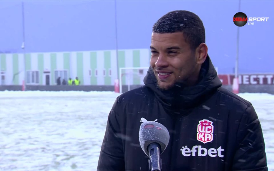 Футболистът на ЦСКА 1948 Педриньо говори след успеха с 2:1