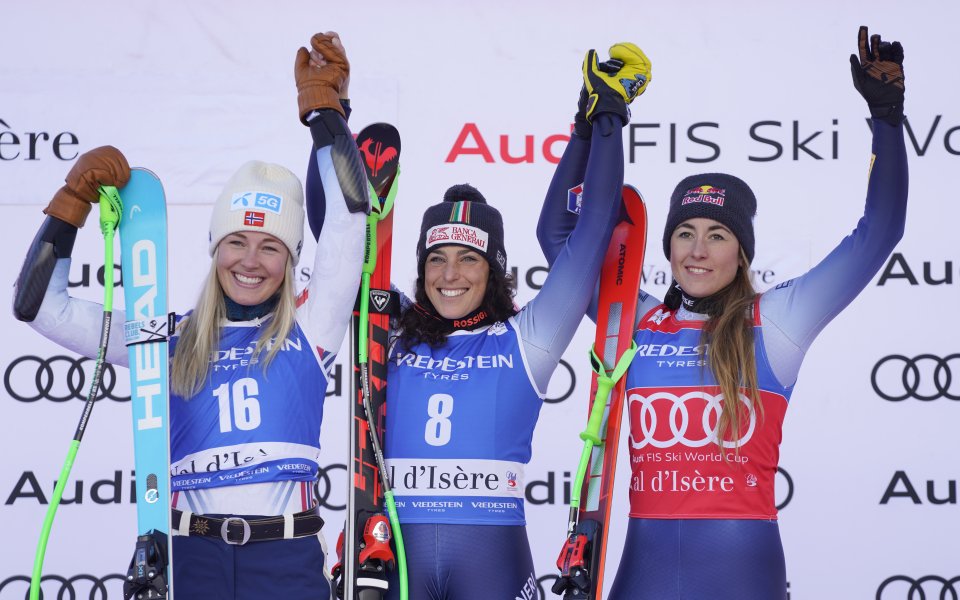 Федерика Бриньоне от Италия грабна победата в днешния старт от