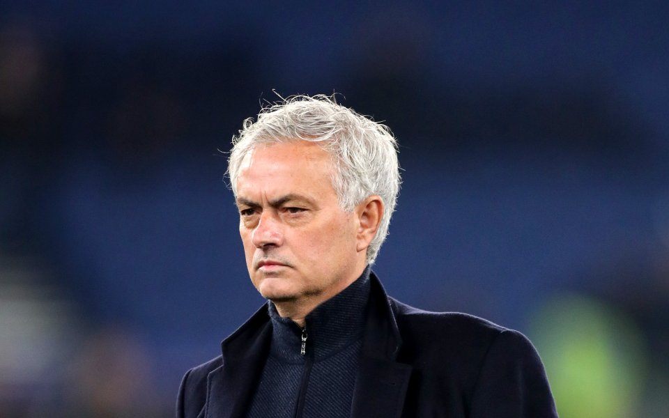 Вече бившият треньор на Рома - Жозе Моуриньо, бе видимо