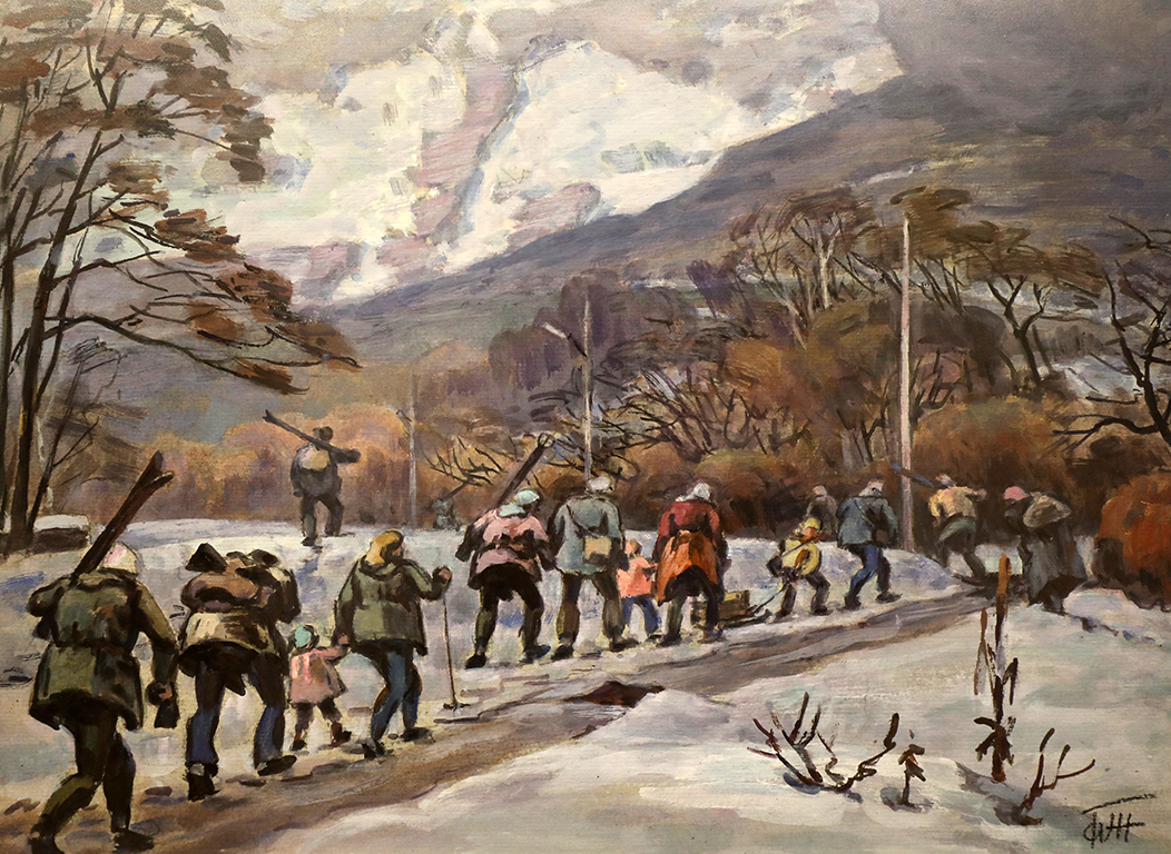 <p>Туристи в планината</p>
