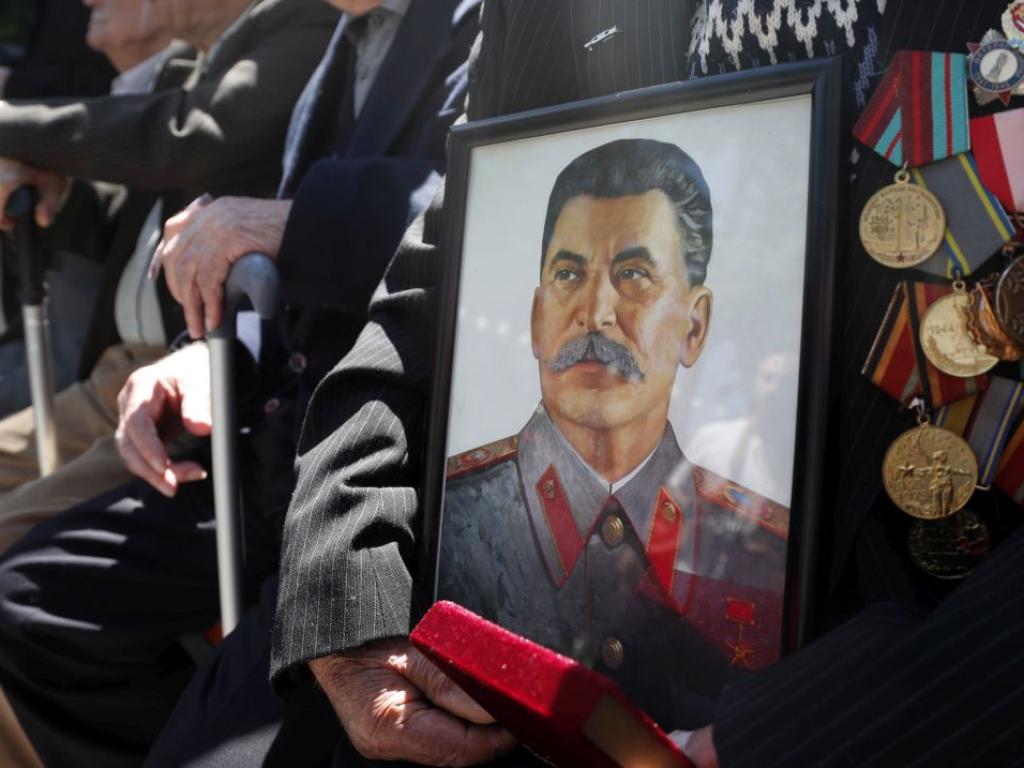 Икона изобразяваща среща на съветския диктатор Йосиф Сталин с руска