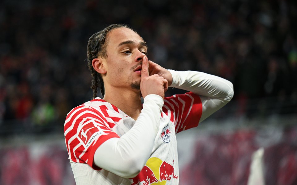 РБ Лайпциг и Байер Леверкузен играят при резултат 1:1 в