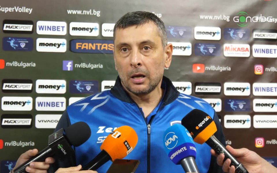 Треньорът на ВК Левски Николай Желязков говори след края на