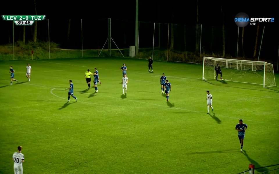 Попадение на Тузла Сити във вратата на Левски в последните