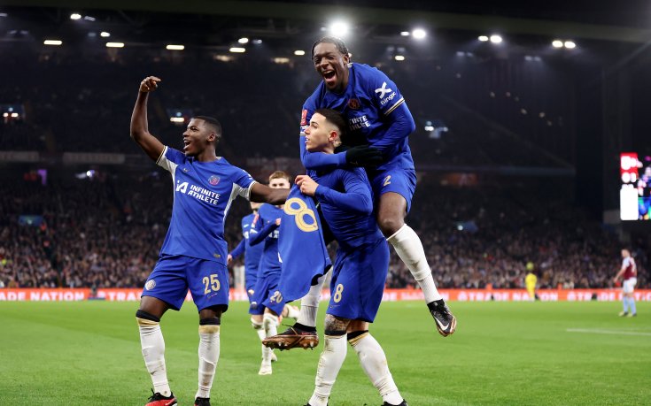 Челси изигра много силен мач и отстрани Астън Вила от ФА Къп