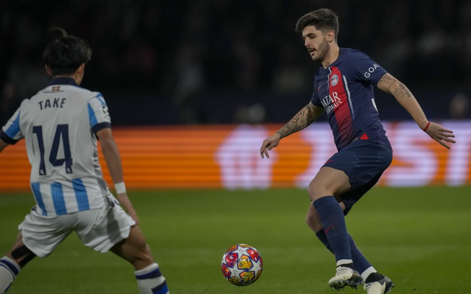 Пари Сен Жермен - Реал Сосиедад 2:0 / Шампионска лига, 1/8-финал, първи мач, 14.02.2024 г. - БТА