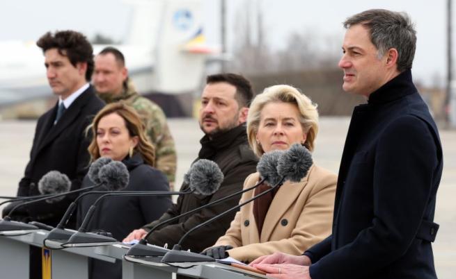 В знак на солидарност: Четирима западни лидери на визита в Киев