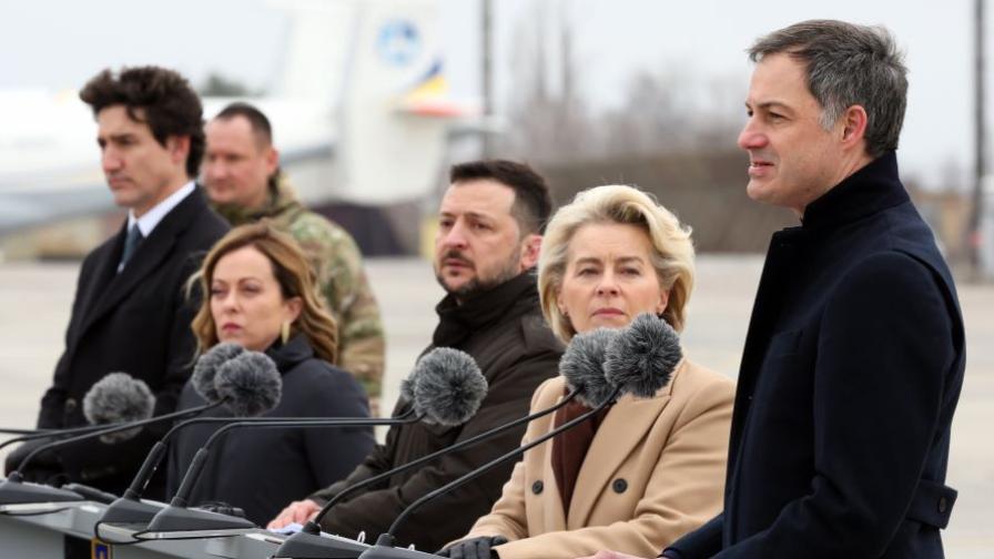 В знак на солидарност: Четирима западни лидери на визита в Киев