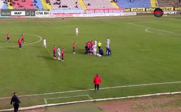 За 20 сек: Играчи на Марек и Спартак Варна си удариха тежко главите (видео)