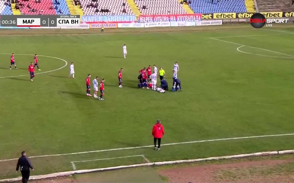 Още в 20-а секунда на двубоя между Марек и Спартак Варна