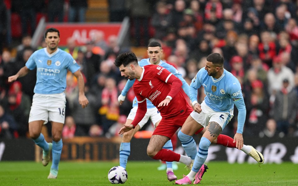 Ливърпул и Манчестър Сити играят при резултат 0:1 в дербито на 28-я кръг