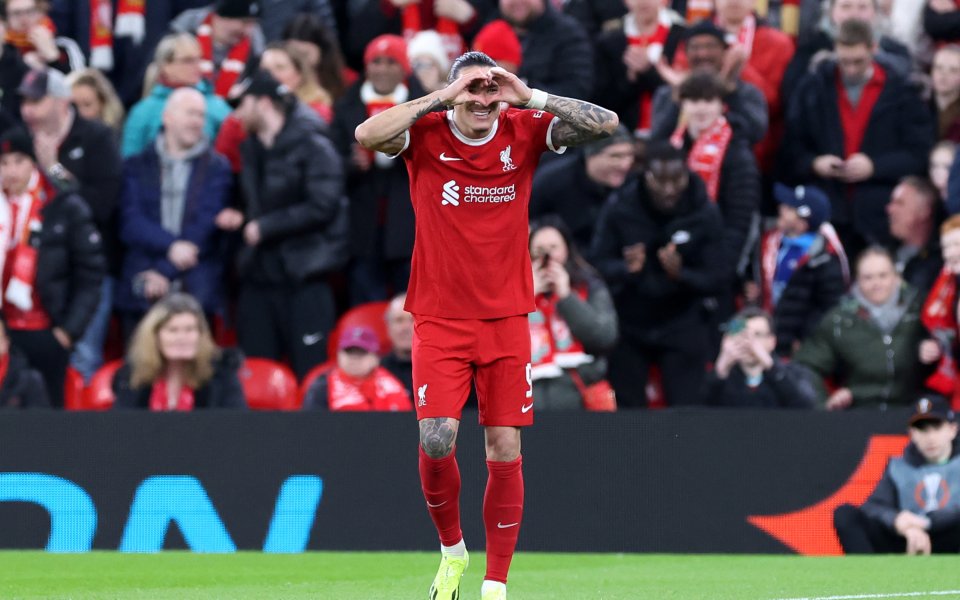 Отборите на Ливърпул и Спарта Прага играят при резултат 4:0