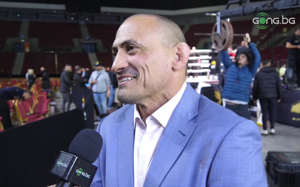 Представителят на BKFC за България Любомир Геджев и организатор на