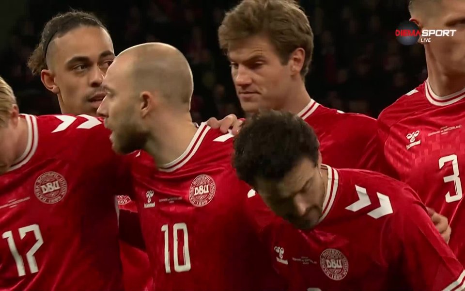 Дания и Швейцария завършиха наравно 0:0 в приятелска среща на