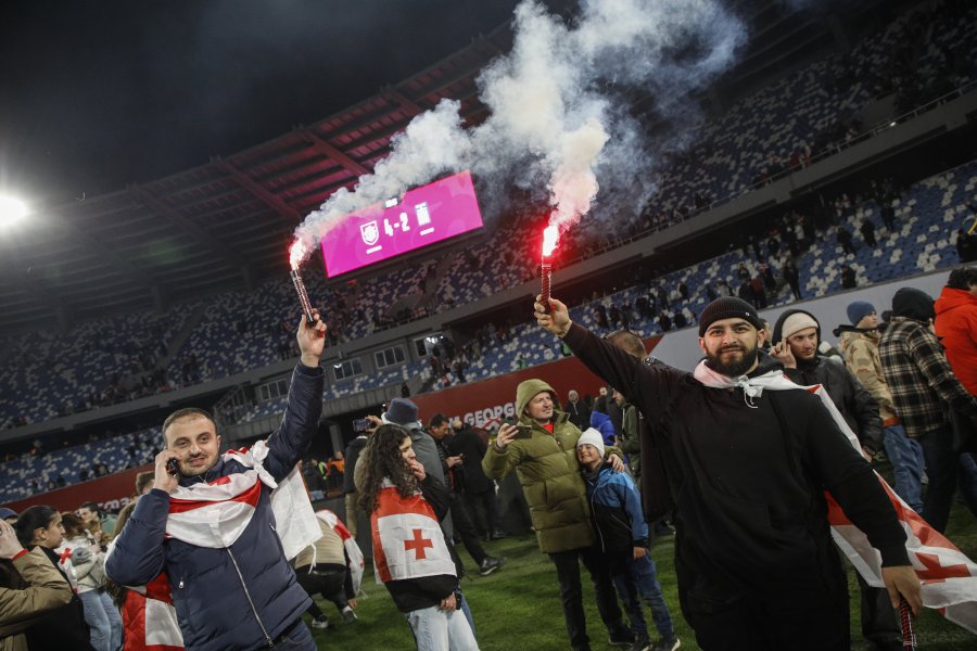 Радостта в Грузия след историческото първо класиране на европейско първенство1