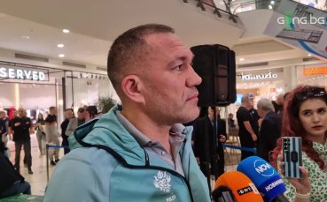 Кубрат Пулев говори пред медиите минути след кантара преди предстоящия