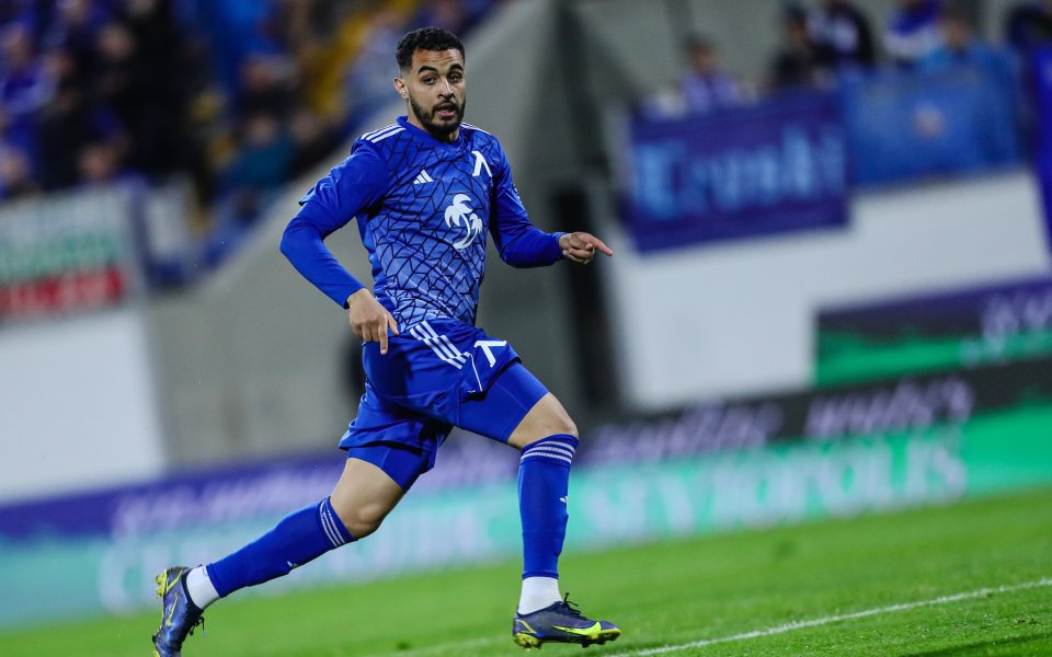 Нападателят на Левски - Билал Бари, игра в официален мач