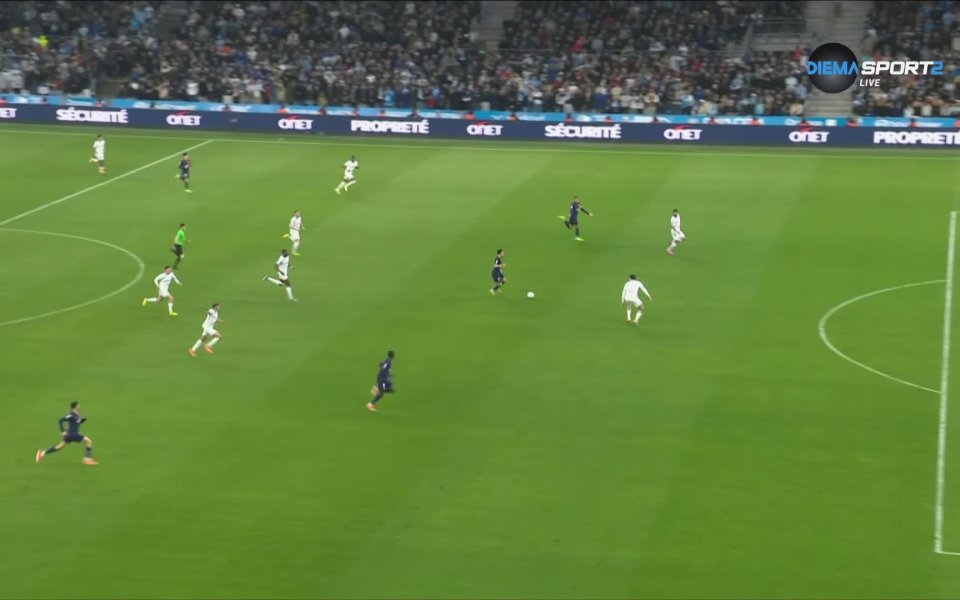 ПСЖ поведе на Марсилия с 1:0 в гостуването си на