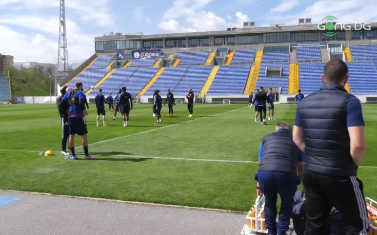 Левски с последна тренировка преди дербито с Лудогорец