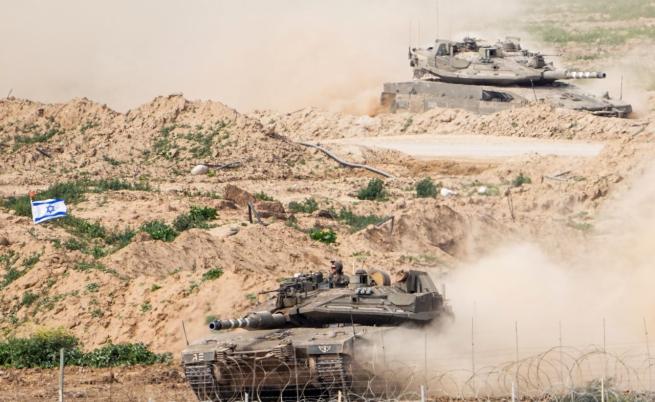  Израелски танкове организират интервенция в линията Газа 