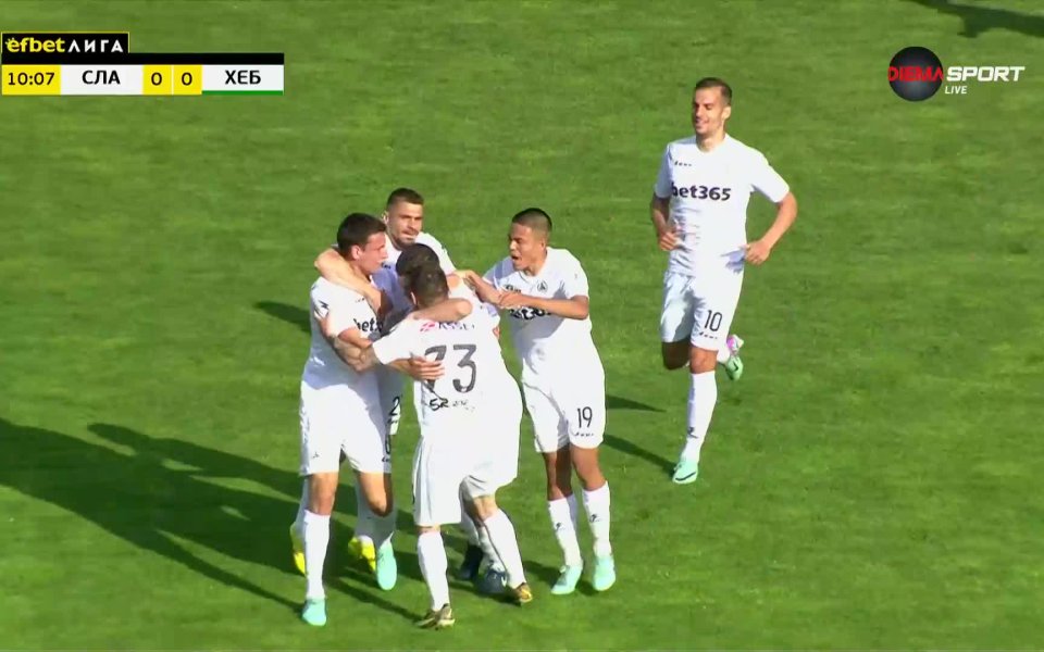 Отборът на Славия поведе още в 10-ата минута на Хебър