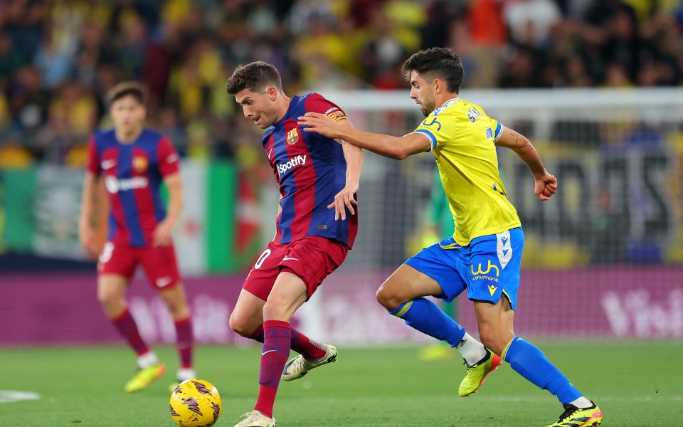 Кадис и Барселона играят при резултат 0:1 в мач от 31-я кръг на Ла