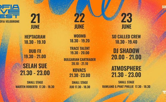 Подробна програма на Sofia Live Festival