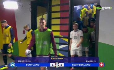 Шотландия - Швейцария 1:1 /първо полувреме/
