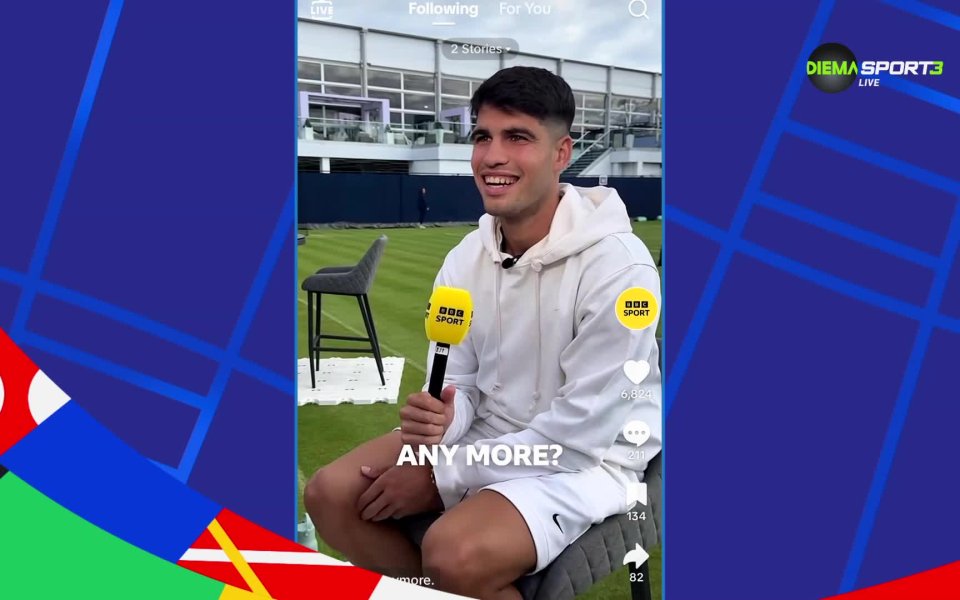 Звездата на испанския тенис Карлос Алкарас изглежда е и футболен