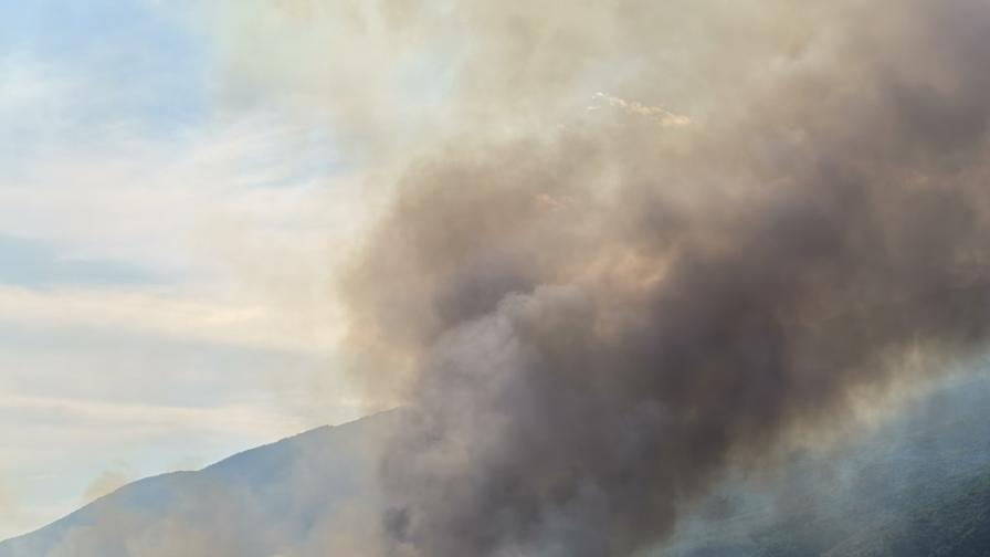 Голям пожар бушува край Мъглиж