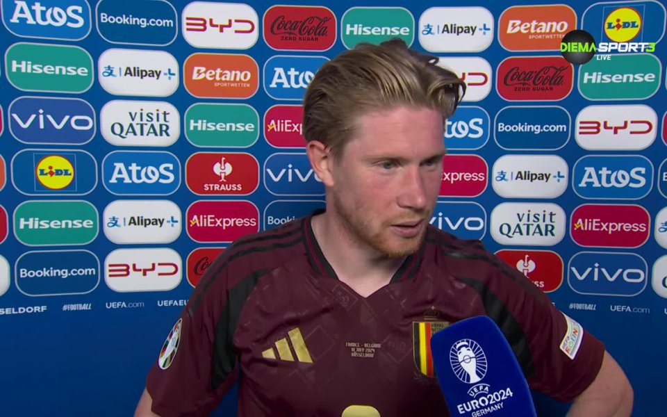 Кевин де Бройне говори след отпадането на Белгия от UEFA