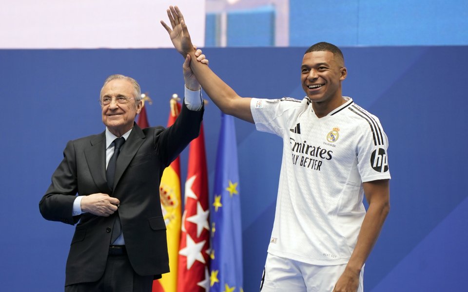 Реал Мадрид представи официално Килиан Мбапе, 16.07.2024 г. - БТА