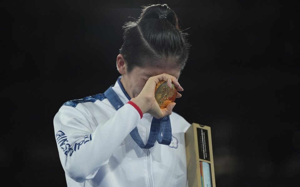 Представителката на Тайван Лин Ю-Тин, една от двете боксьорки в