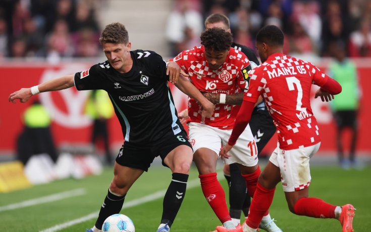 Клоп не донесе късмет на Майнц срещу десет от Вердер