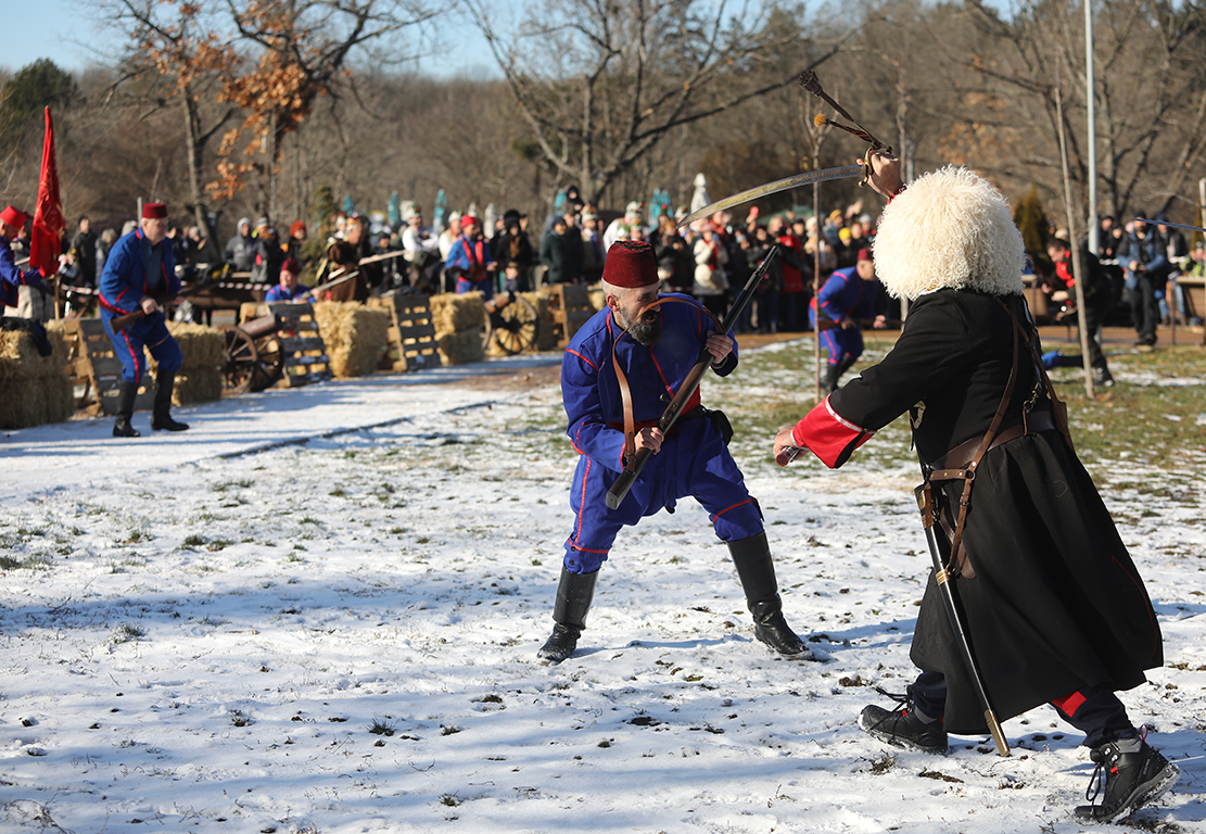 <p>Историческа възстановка по повод 147 години от Освобождението на град София от османско владичество в Северен парк</p>