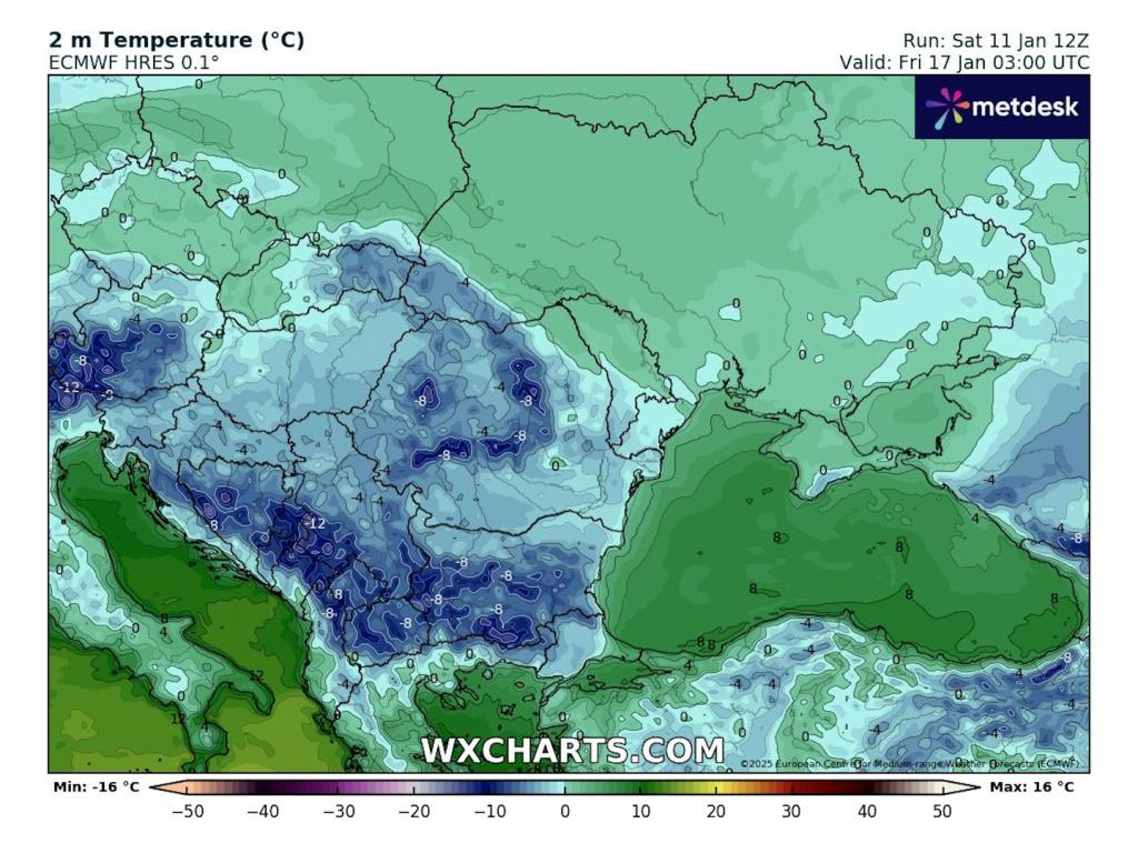 Очаквани ниски сутрешни температури според ECMWF