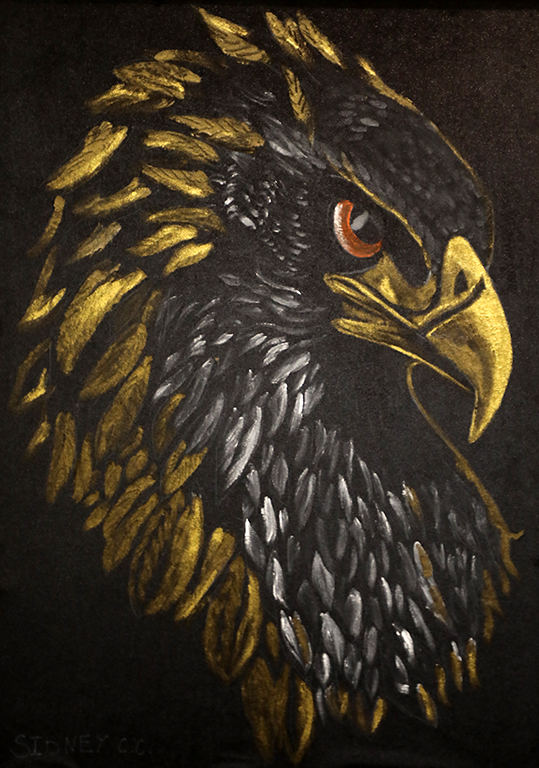 <p>На изложбата са представени творби в авторска техника на рисуване върху кадифе с изобразени животни от индианския култ.</p>