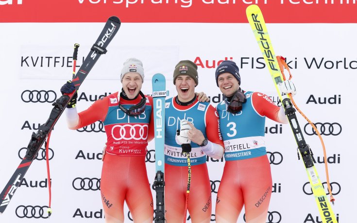 Изцяло швейцарски подиум във второто спускане в Квитфиел