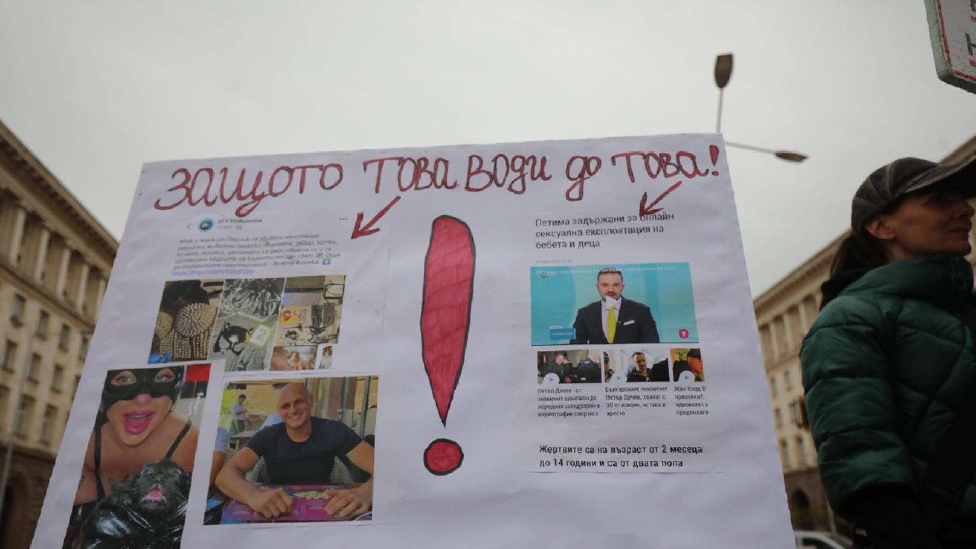 Протест срещу насилието над животни събра десетки души пред сградата