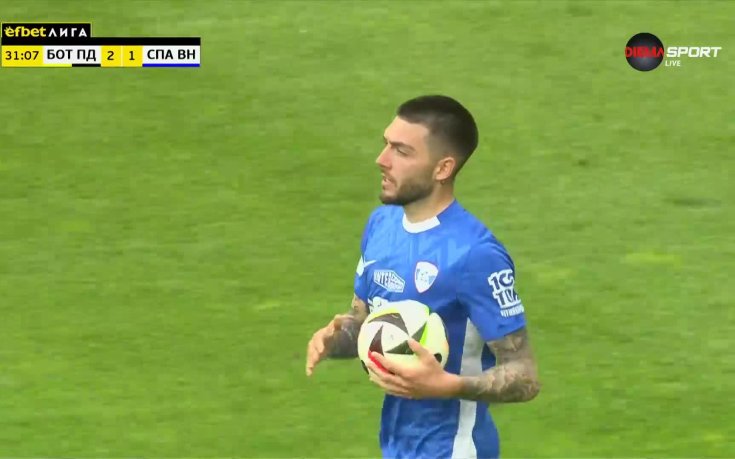 Димитър Митков върна едно попадение за Спартак Варна