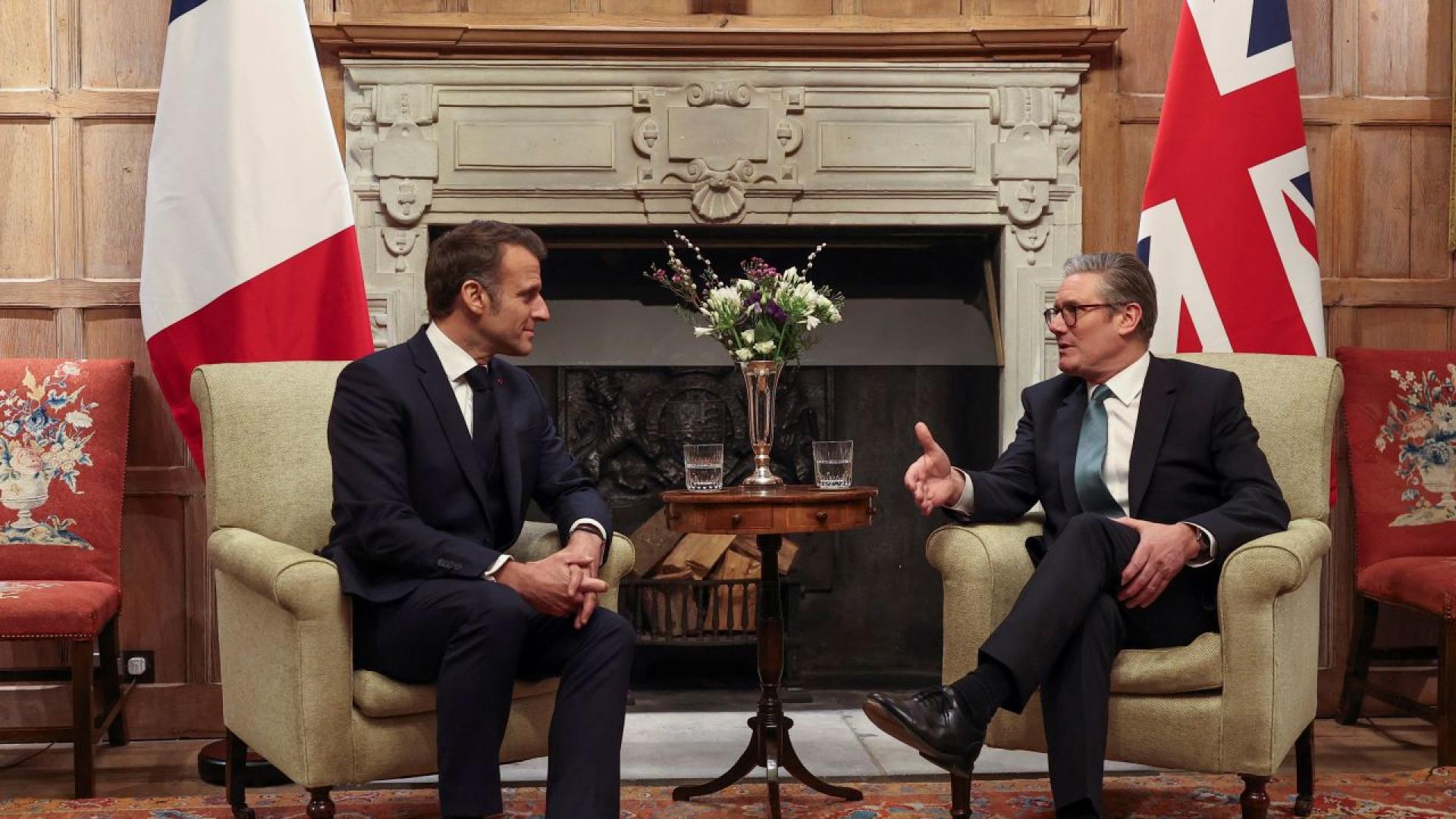 Британският премиер Киър Стармър и френският президент Еманюел Макрон проведоха