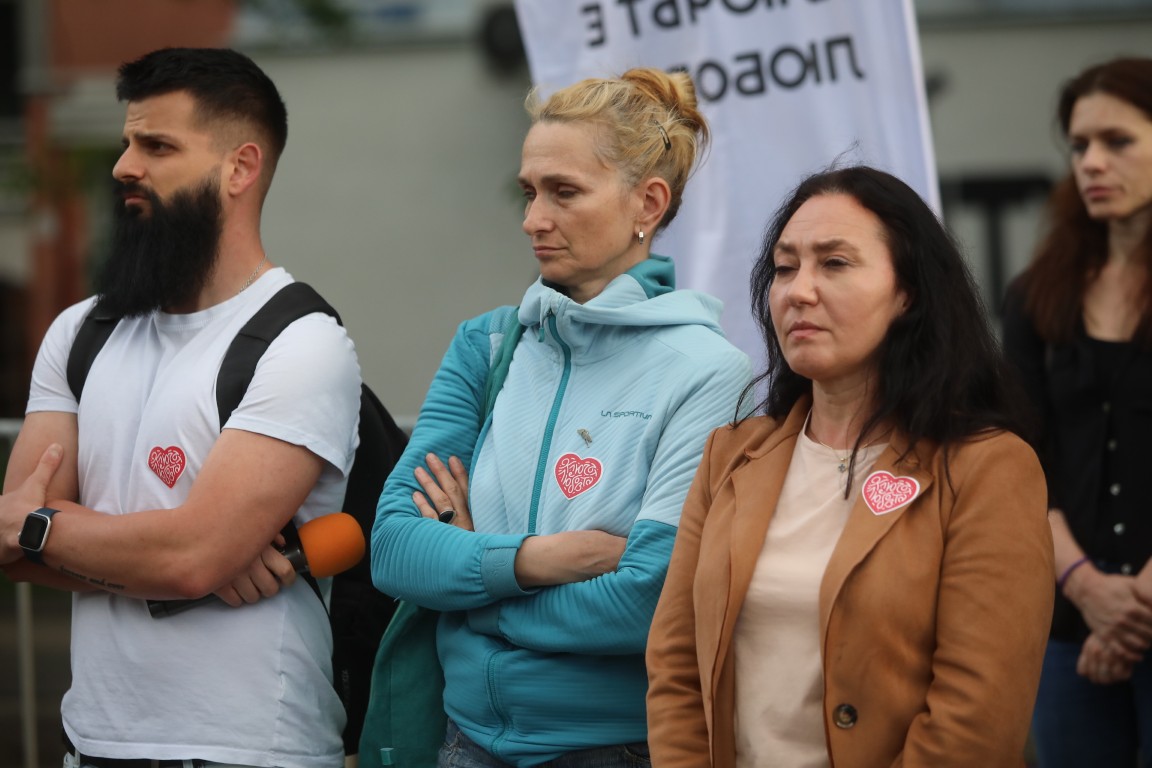 <p>Протест в памет на Ани и Явор на столичния бул. &bdquo;Сливница&ldquo;</p>