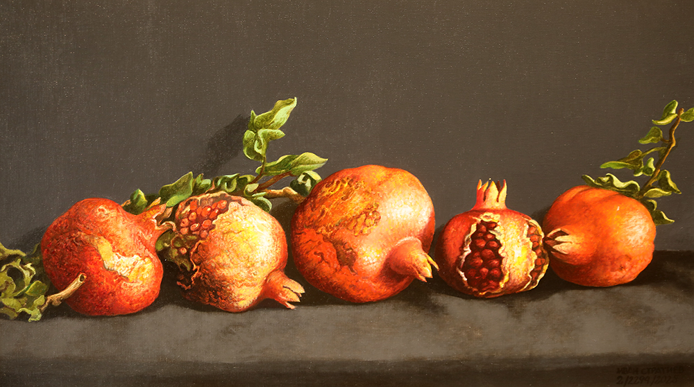 <p>Темата на изложбата се разчита съвсем ясно в картините &bdquo;Пролет&ldquo; и &bdquo;Барокова музика&ldquo;, в които художникът майсторски пресъздава ефекта на калейдоскопа, който начупва, огъва и раздробява различни части от дадената творба.</p>