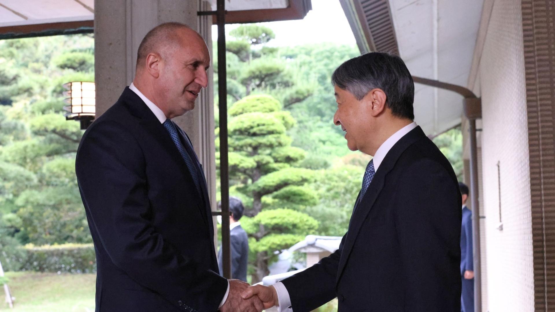 Приключи аудиенцията на държавния глава Румен Радев с японския император