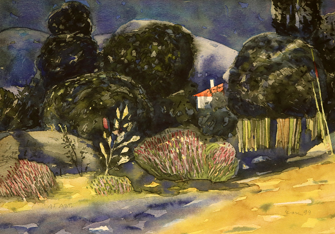 <p>Васил Чакъров - ЧАК (1934 - 2018). Нощ в градините.</p>