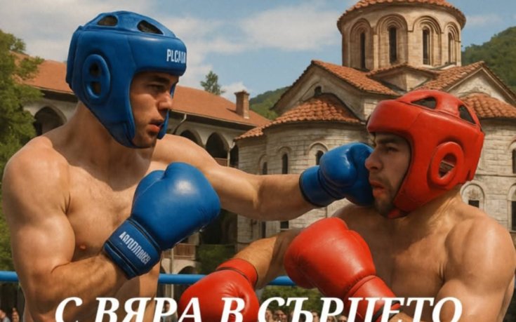 Турнир по кикбокс се провежда на открито пред Бачковския манастир