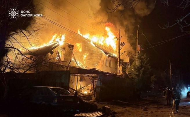 Русия удари Запорожка област, има ранени