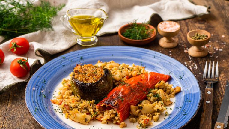 Пълнени камби с ориз и калмари